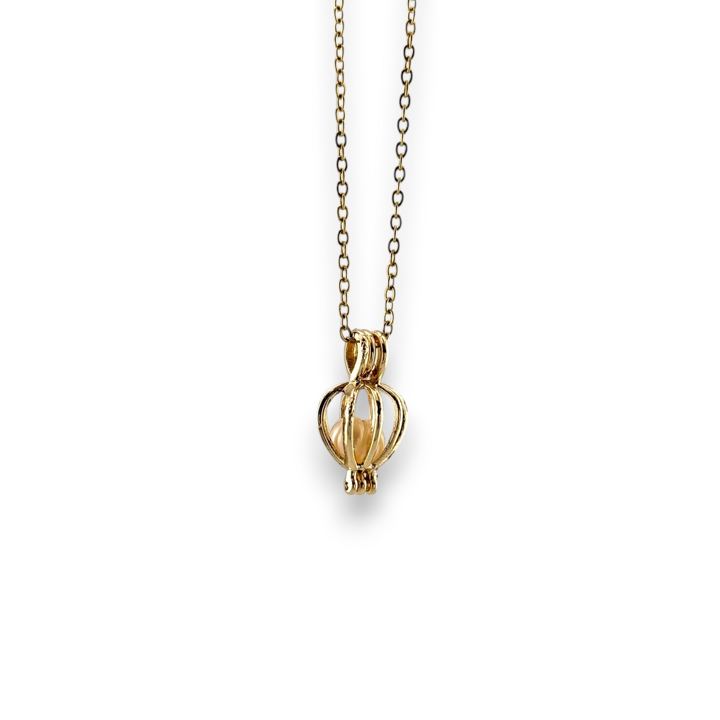 Gold-tone Cage Necklace