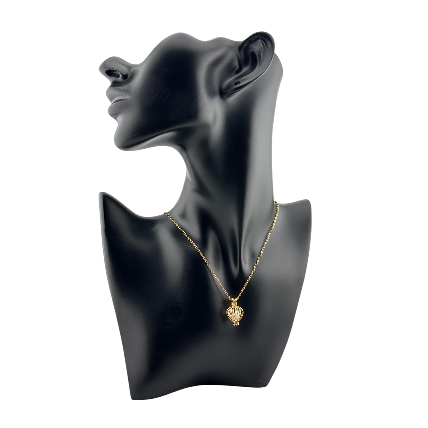 Gold-tone Cage Necklace