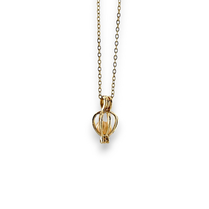 Gold-tone Cage Necklace